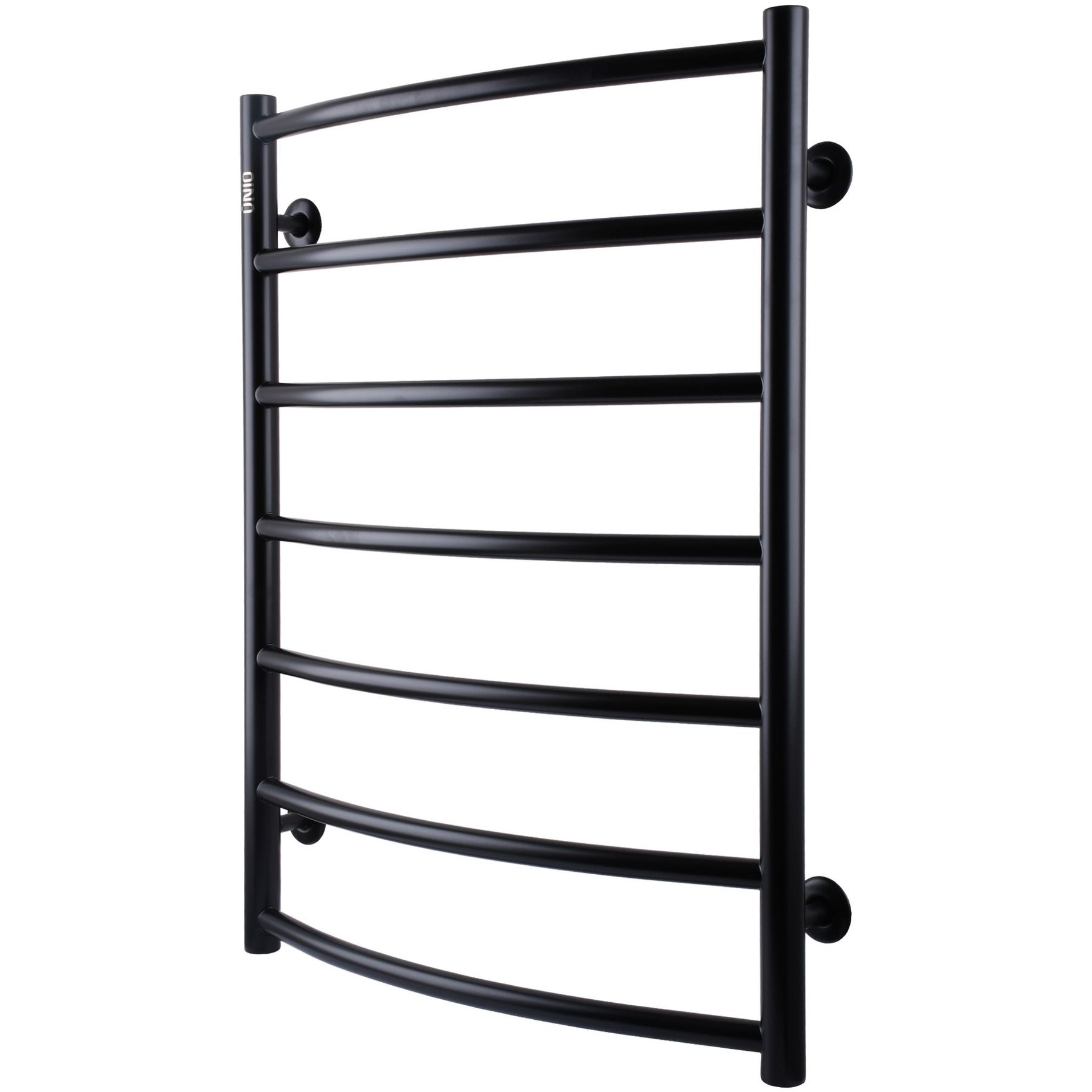 Рушникосушарка UNIO LD W 700-500-7 BLK Драбинка Дуга вода чорна в інтернет-магазині Yago