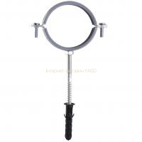 Хомут в зборi CR 2 1/2″ (70-80мм) з гвинтом-шурупом 8*100 та дюбелем в уп., сірий в інтернет-магазині Yago
