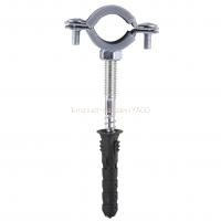 Хомут в зборi CR    1/2″ (20-23мм) з гвинтом-шурупом 8*80 та дюбелем в уп., сірий в інтернет-магазині Yago