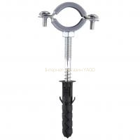 Хомут в зборi CR    3/4″ (25-30мм) з гвинтом-шурупом 8*80 та дюбелем в уп., сірий в інтернет-магазині Yago