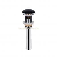 Донний клапан для раковини Qtap PU03O 225х70х70 Matt black з переливом