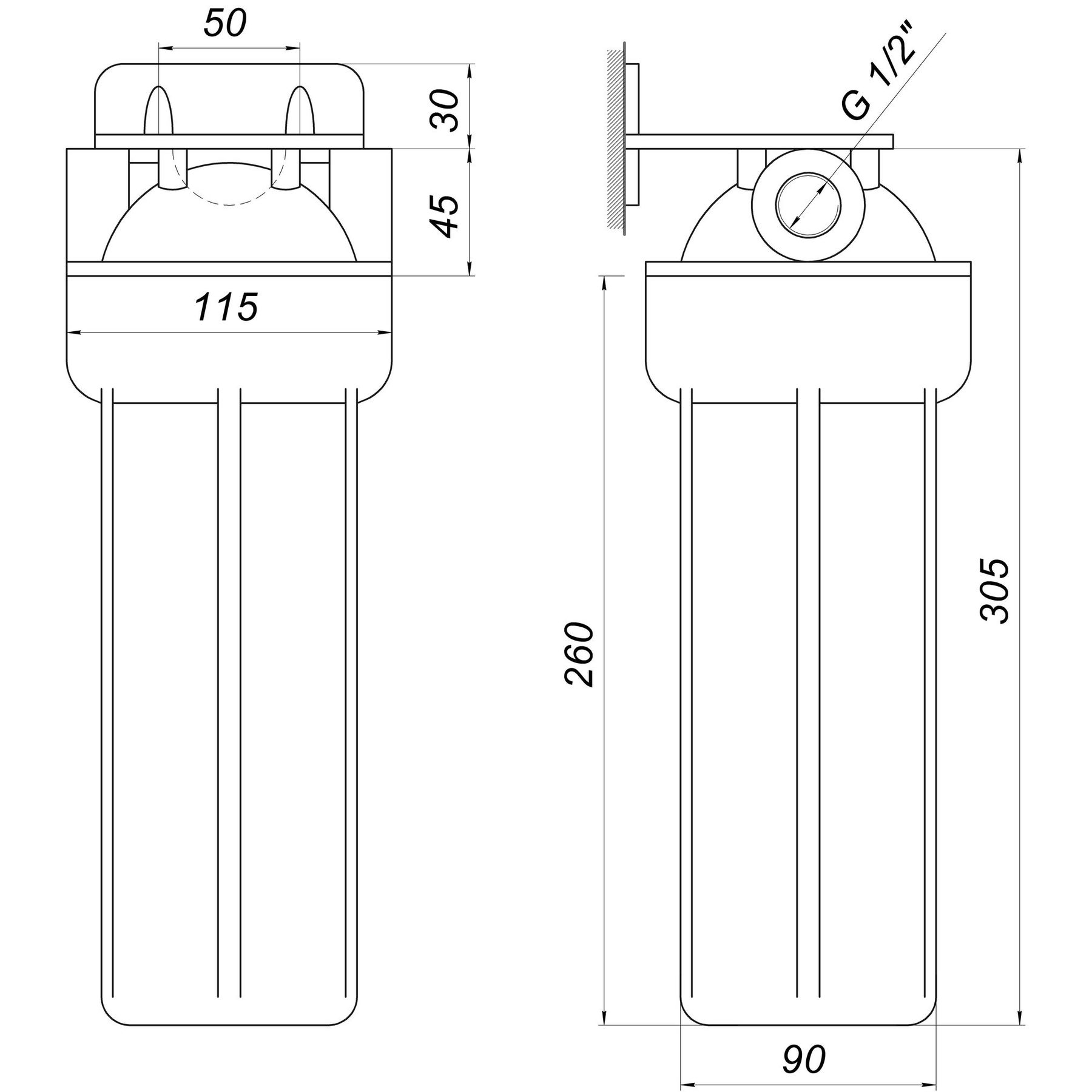 Посилена фільтр-колба для гар. води Bіо+ systems HT-10, 1/2″ в інтернет-магазині Yago