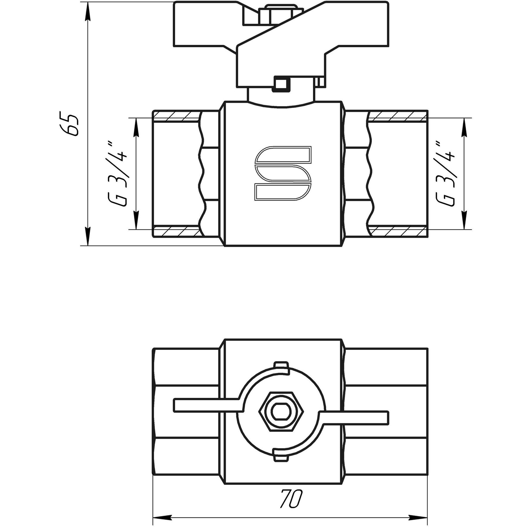 Кран кульовий прямий SELBA 3/4″ ВВ ЖБ SL1507 в інтернет-магазині Yago