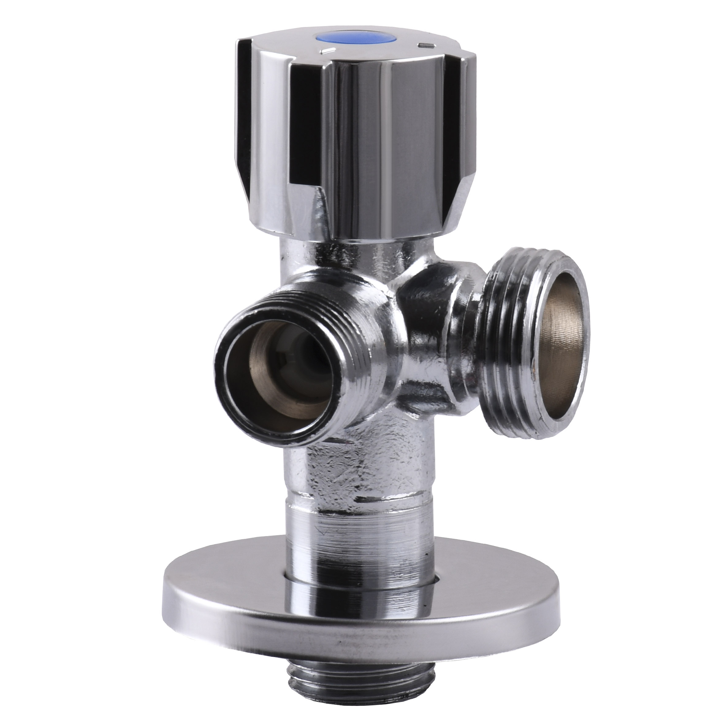 Кран кульовий кутовий подвійний SELBA 1/2″х 1/2″х3/4″ DOUBLE (SL1599) в інтернет-магазині Yago