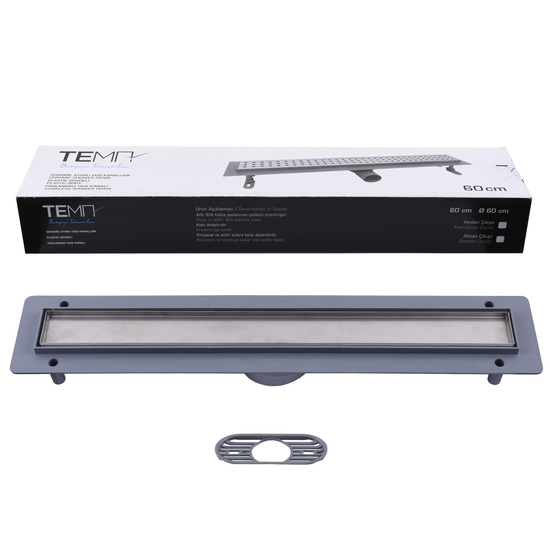 Трап лінійний душовий TILLO TM009-50C 50см