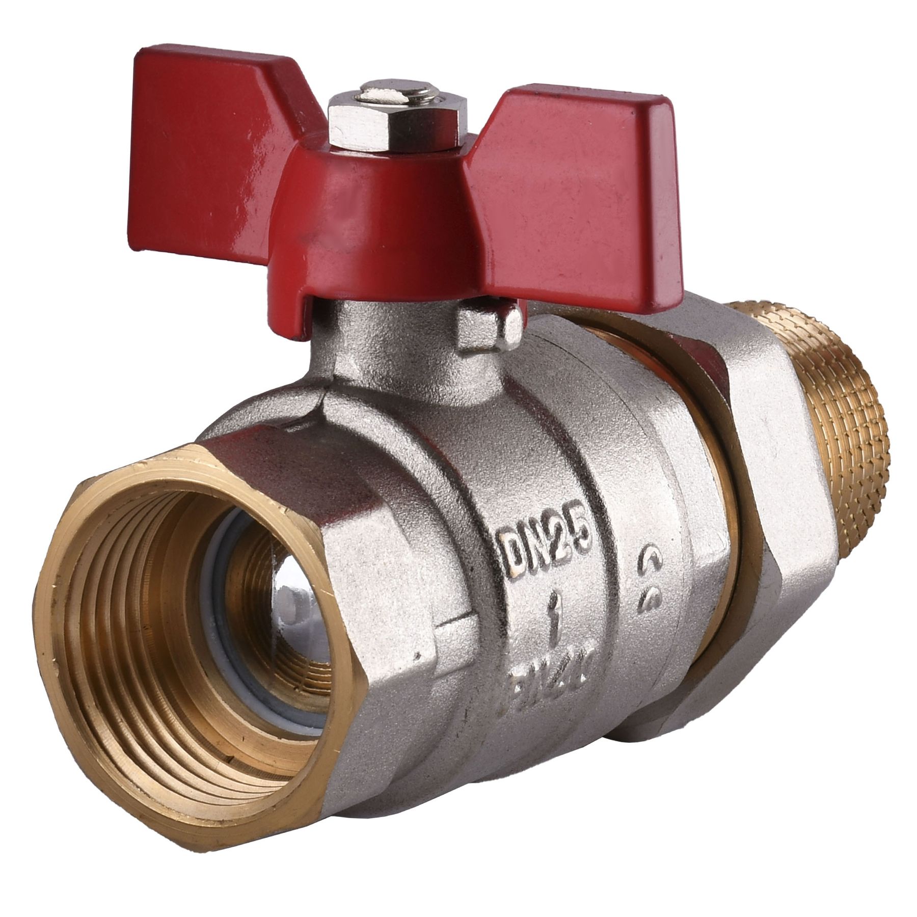 Кран кульовий прямий з американкою SOLOMON 1″ ПОСИЛЕНИЙ 1042 в інтернет-магазині Yago