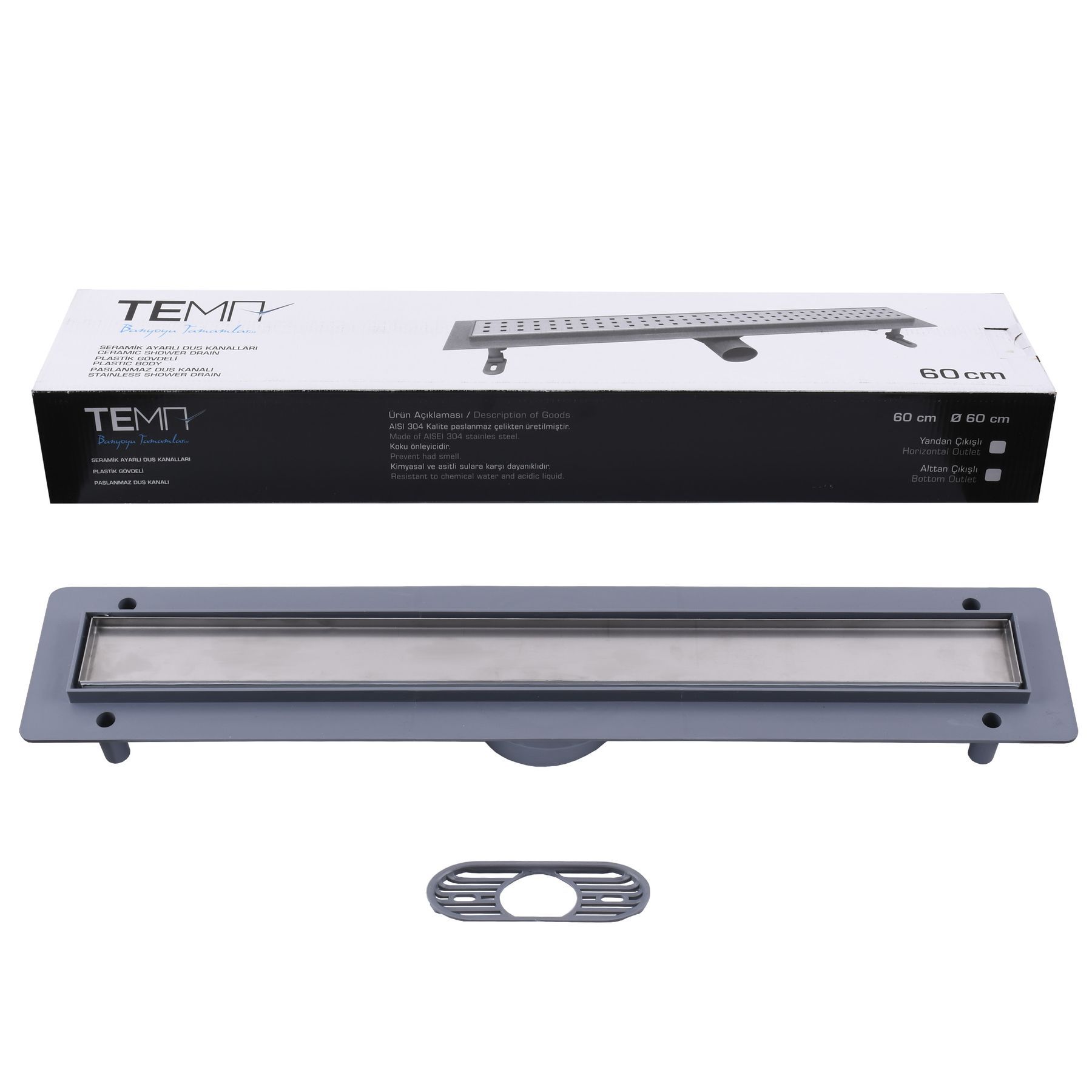 Трап лінійний душовий TILLO TM009-80C 80см