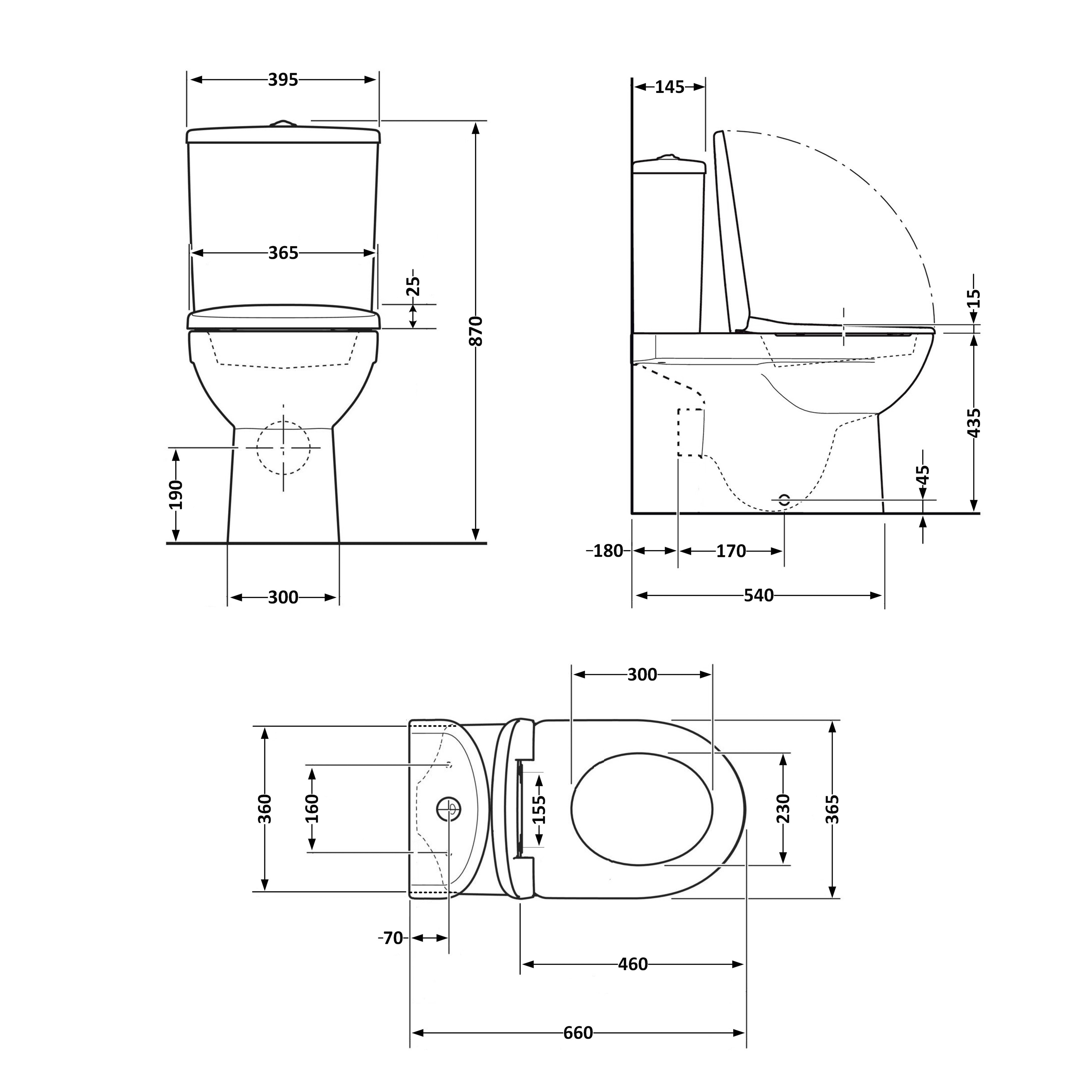 Унітаз підлоговий Qtap Scorpio Ultra Quiet безобідковий з сидінням Soft-close MATT BLACK QT14226088AMB