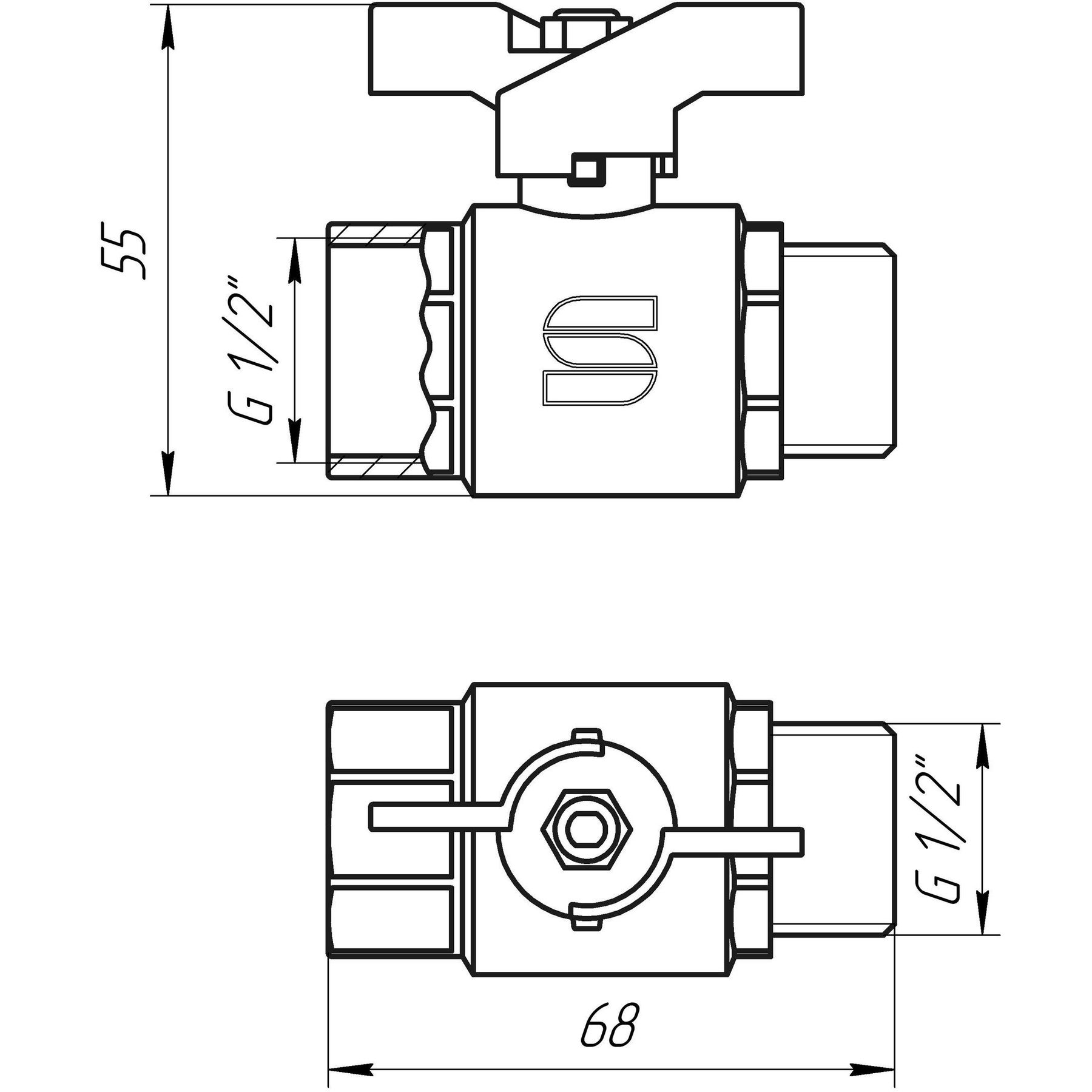 Кран кульовий прямий SELBA 1/2″ ЗВ КБ SL1508 в інтернет-магазині Yago