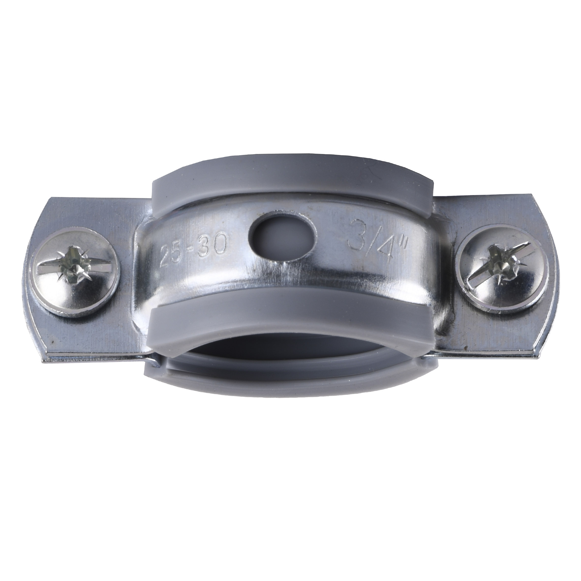 Хомут в зборi CR    3/4″ (25-30мм) з гвинтом-шурупом 8*80 та дюбелем в уп., сірий в інтернет-магазині Yago