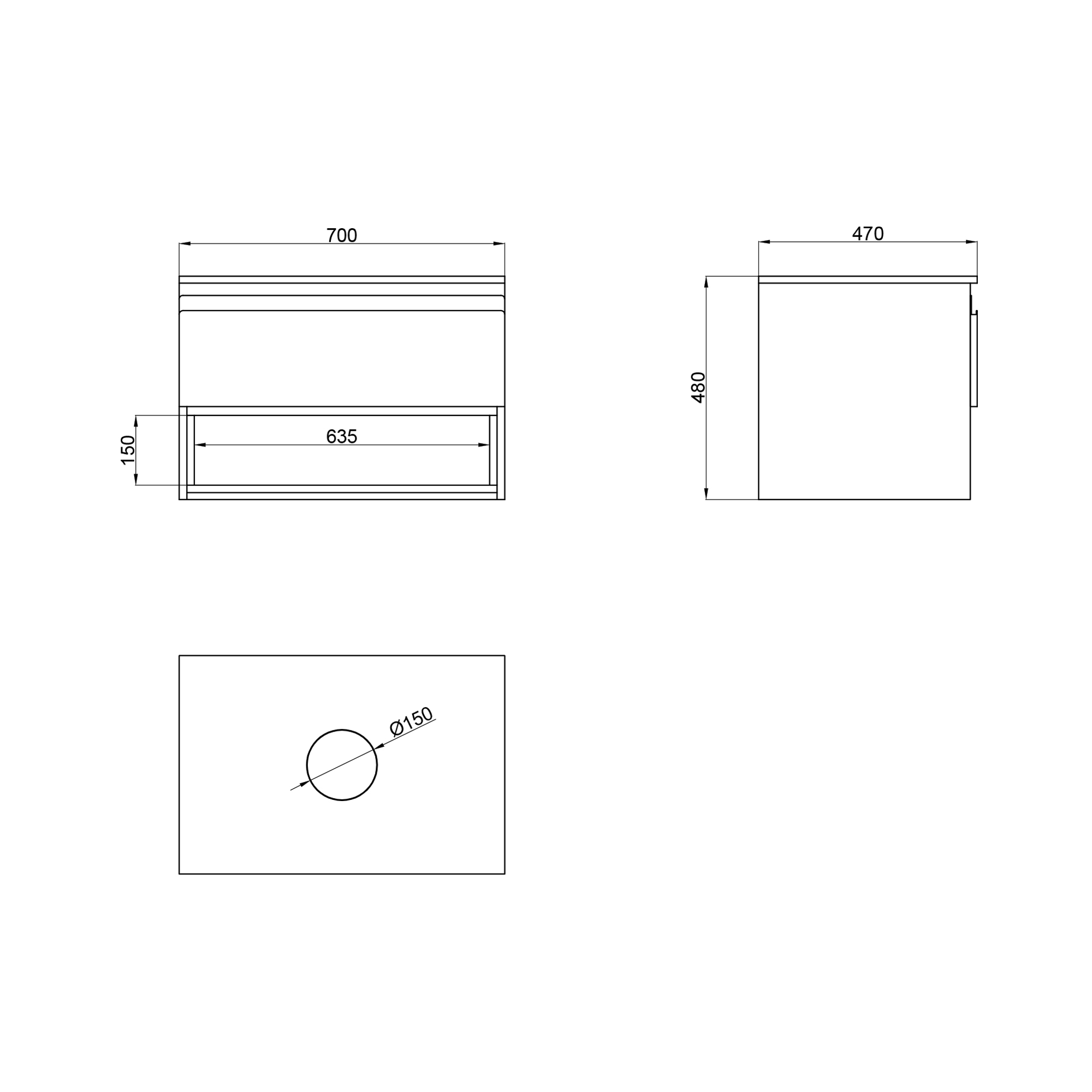 Тумба підвісна Qtap Robin 700х476х437 White/Whitish oak зі стільницею QT1379TPН7001WWO