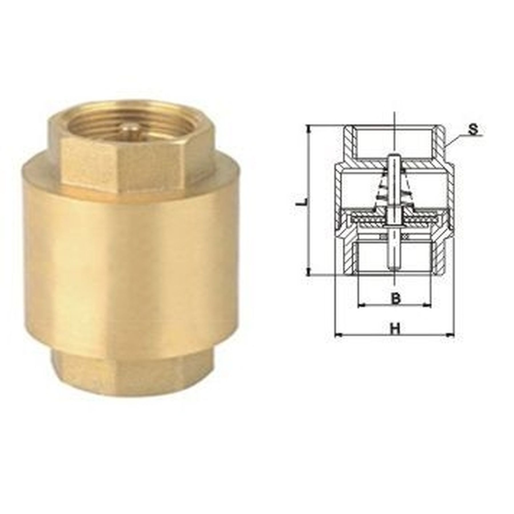 Клапан зворотного ходу води SOLOMON 1/2″ EUROPA 6026 лат. шток в інтернет-магазині Yago
