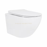 Унітаз підвісний Qtap Jay безободковий Ultra Quiet з сидінням Soft-close QT07335177W