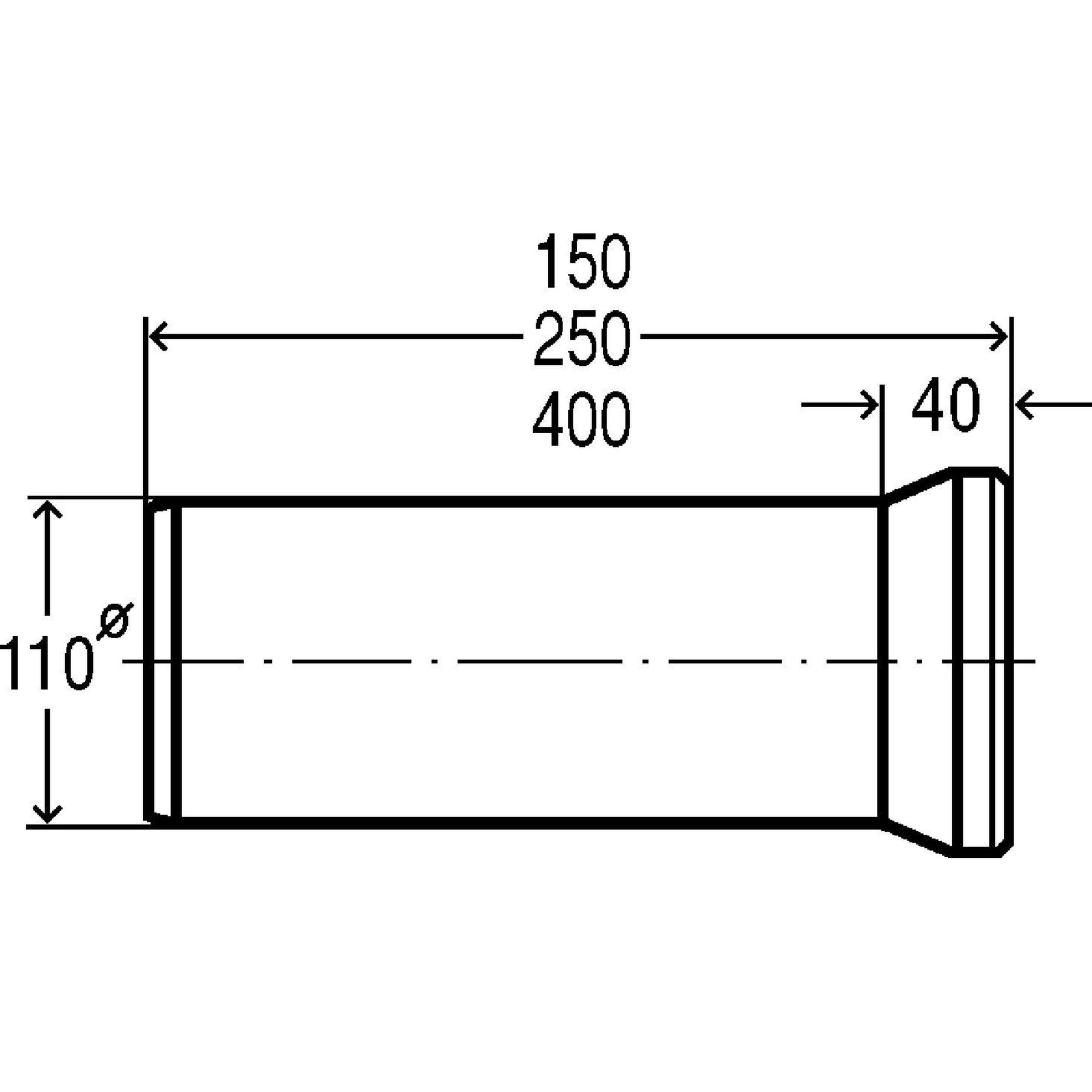 Патрубок для унітазу 400мм пластик Ø110 VIEGA 101831 в інтернет-магазині Yago