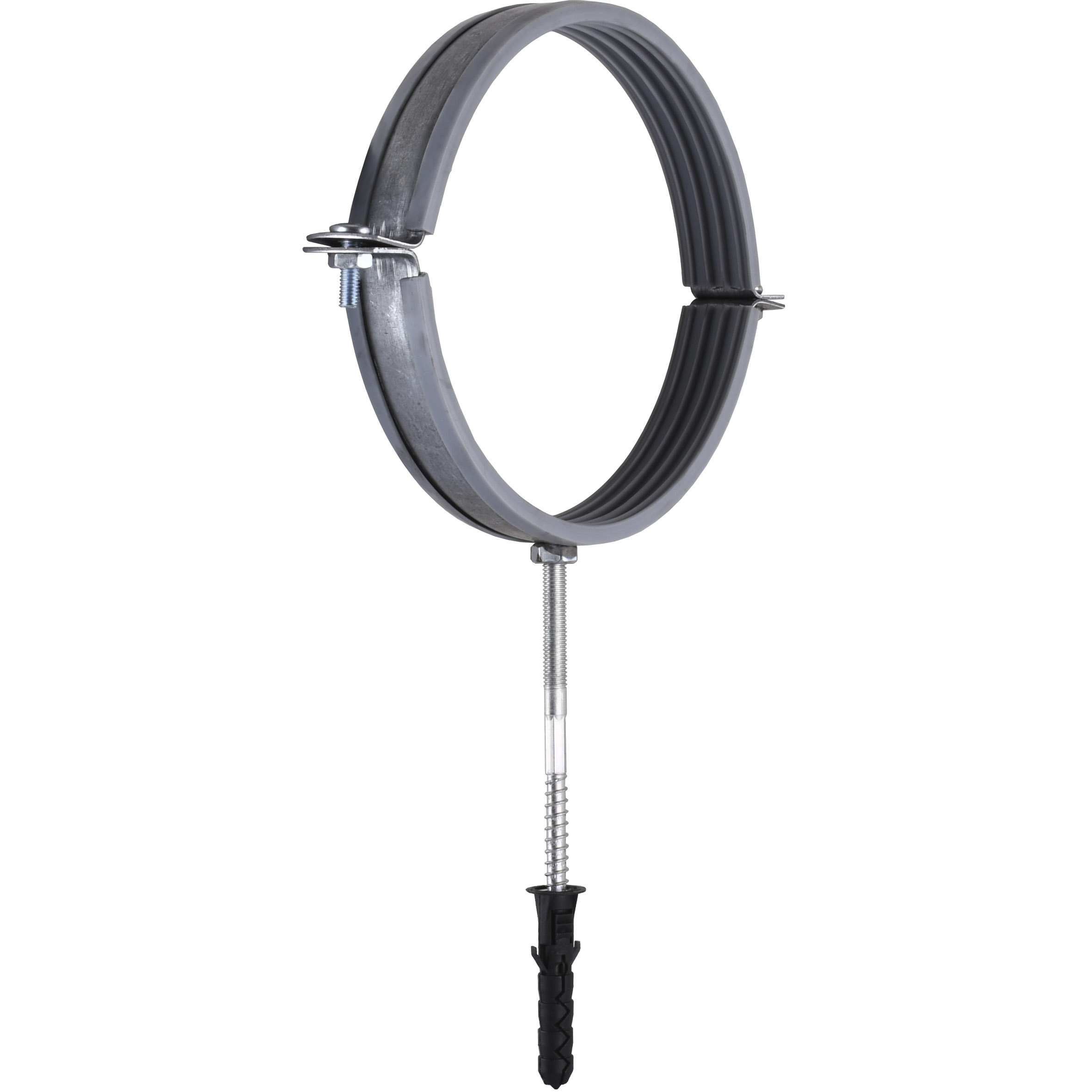 Хомут в зборi CR 6″ (158-168мм) з гвинтом-шурупом 8*120 та дюбелем в уп., сірий в інтернет-магазині Yago