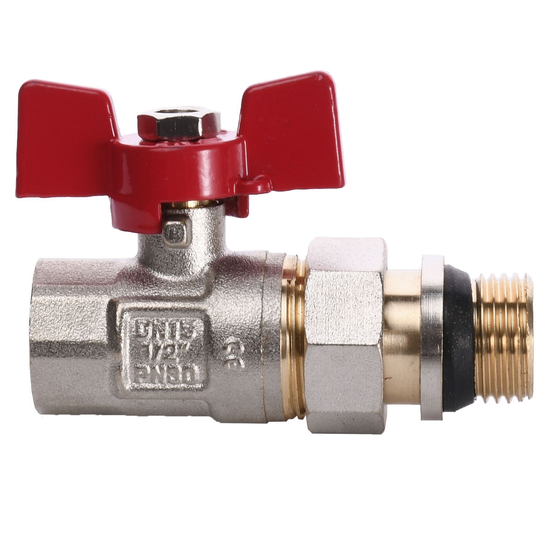 Кран кульовий прямий з американкою WATERVALVE Q003  NV-V123 1/2″ ЗB в інтернет-магазині Yago