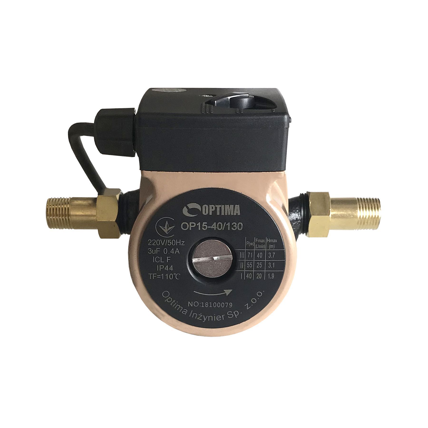 Насос циркуляційний Optima OP15-40 130мм + гайки, + кабель з вилкою в інтернет-магазині Yago