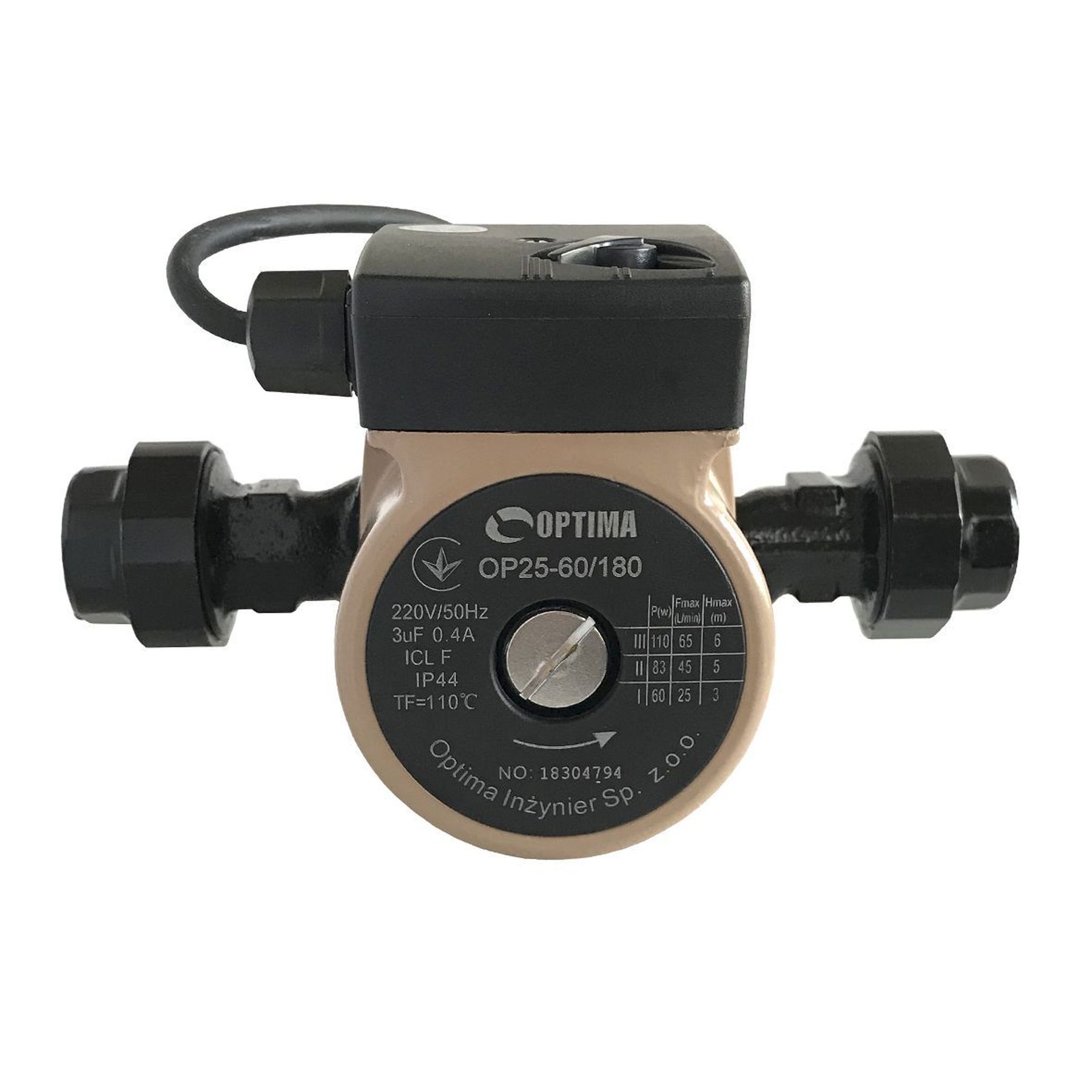 Насос циркуляційний Optima OP25-60 180мм + гайки + кабель з вилкою в інтернет-магазині Yago