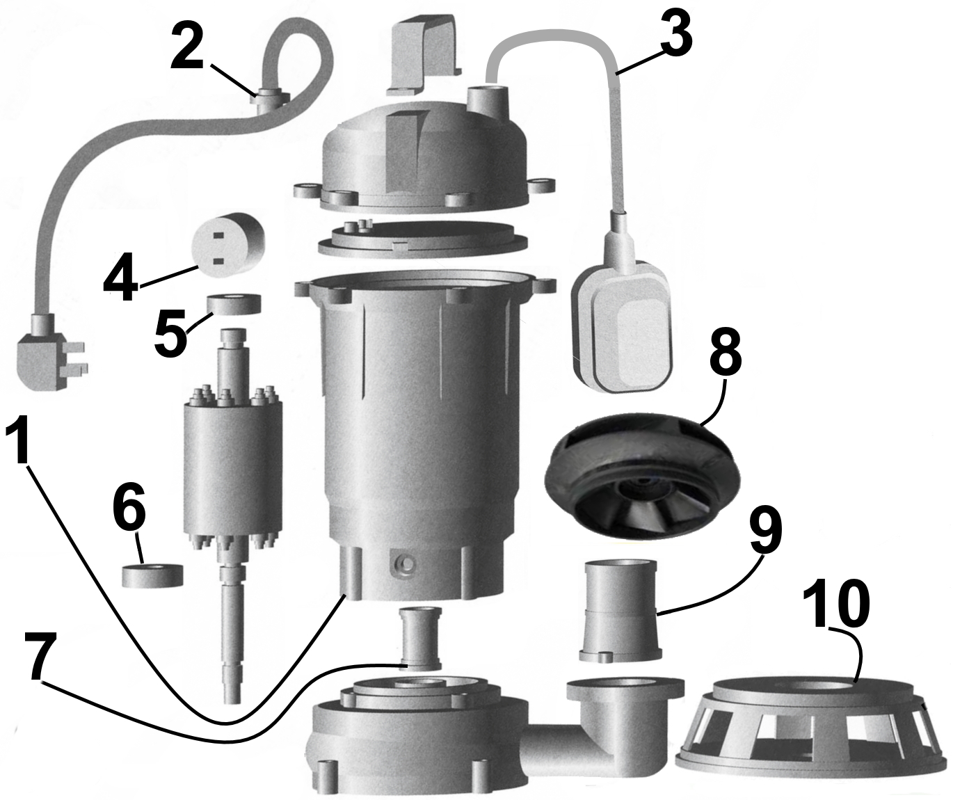 Насос дренажний VOLKS pumpe QDX1500 1,5кВт в інтернет-магазині Yago