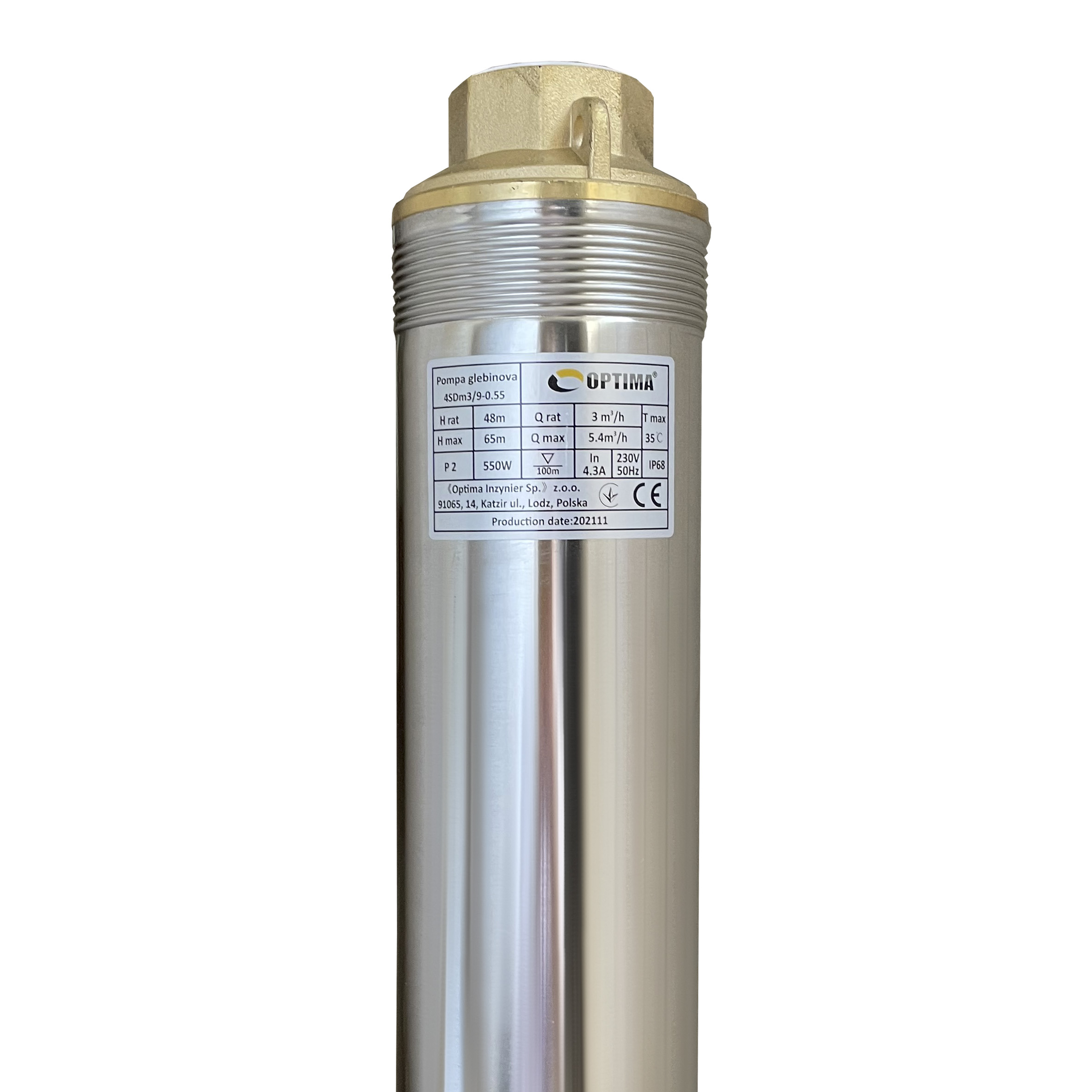 Насос свердловинний з підв. стійк. до піску OPTIMA  4SDm3/ 9 0.55 кВт 65м + пульт+кабель 1,5м NEW в інтернет-магазині Yago