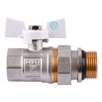 Кран кульовий з американкою Q PROFESSIONAL QP003 PN40 1″ антипротікання, Білий метелик в інтернет-магазині Yago