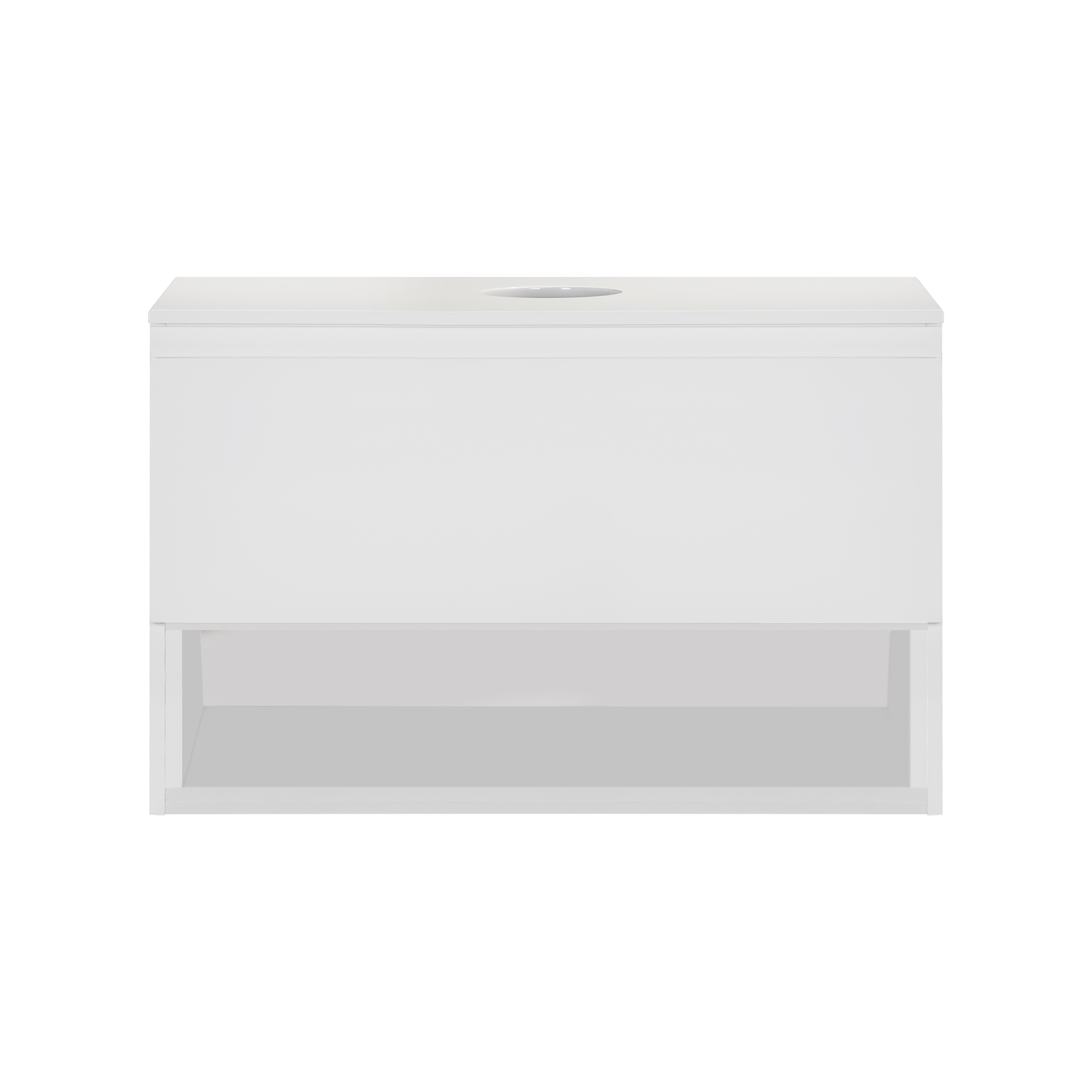 Тумба підвісна Qtap Robin 800х480х470 White зі стільницею QT1379TPН8001W