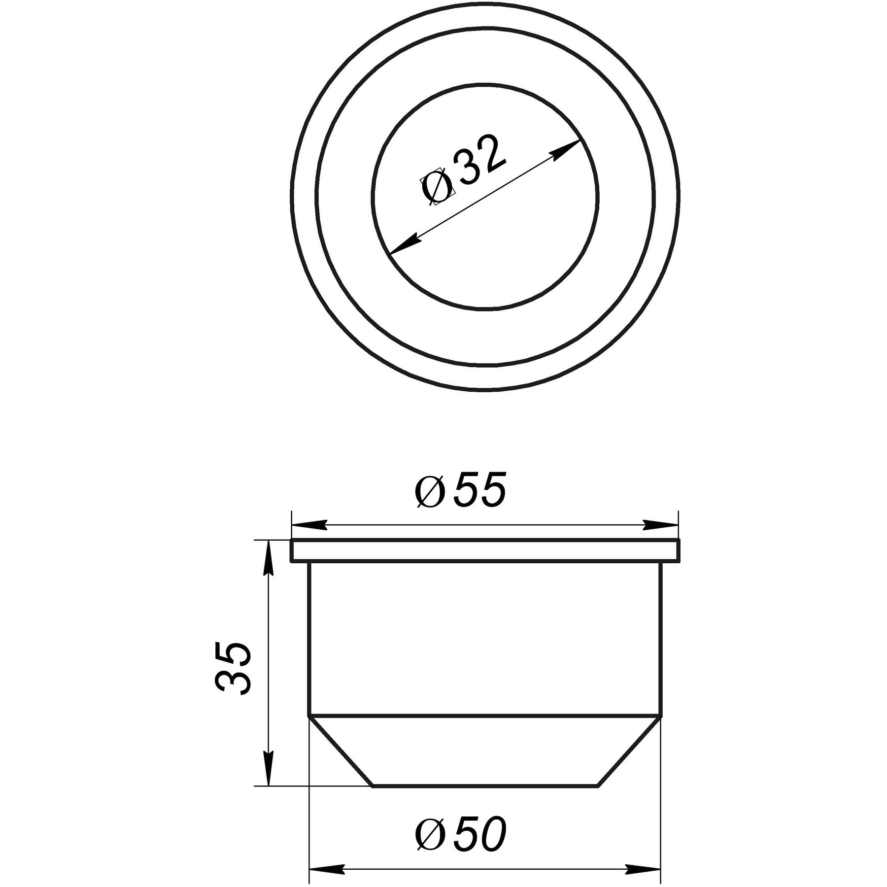 Редукція гумова VSplast 50/32 (чорна) в інтернет-магазині Yago