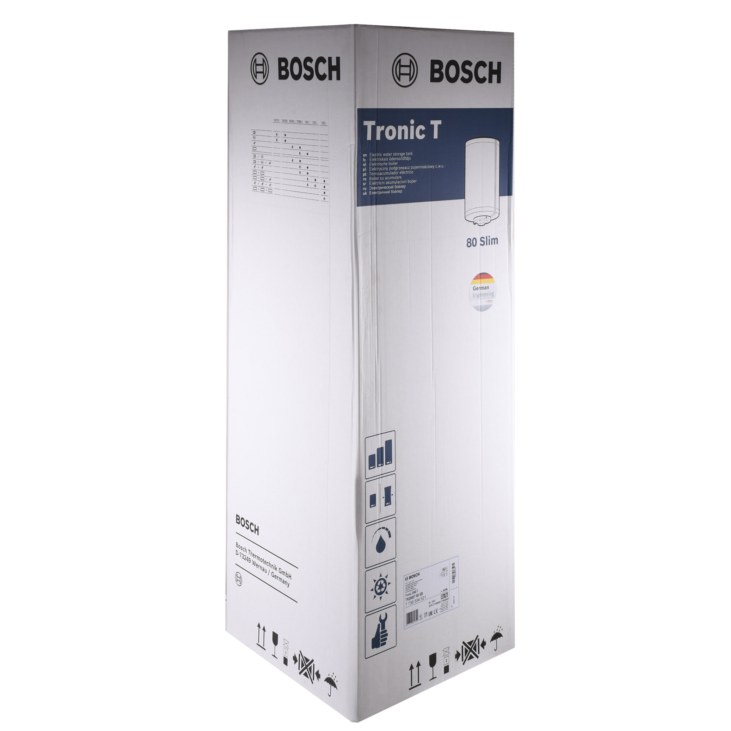 Водонагрівач Bosch Tronic 2000 TR 2000 T 80 SB / 80л, 2000W, Slim в інтернет-магазині Yago
