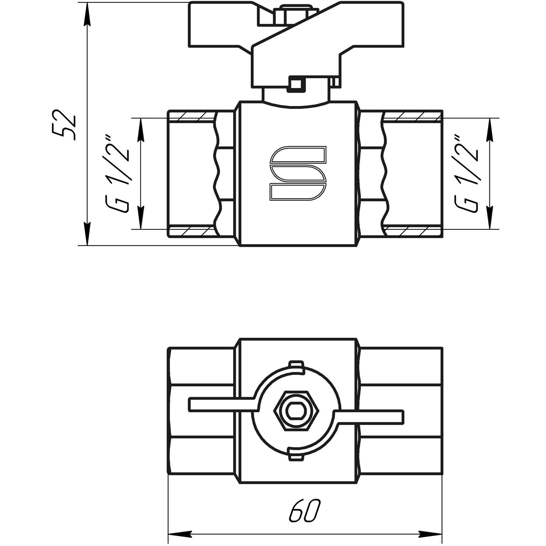 Кран кульовий прямий SELBA 1/2″ ВВ ЖБ SL1507 в інтернет-магазині Yago