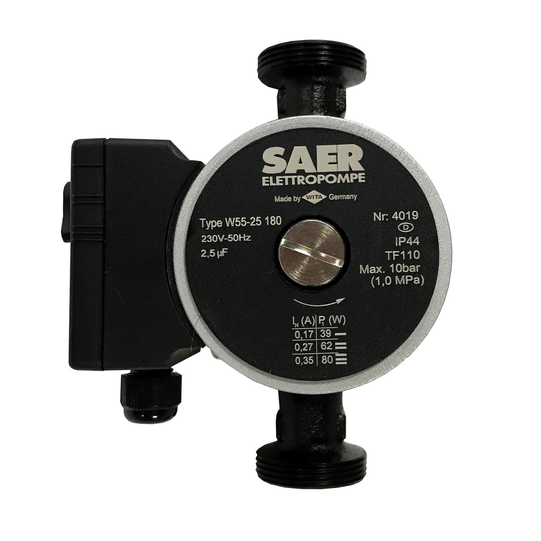 Насос циркуляційнний SAER W55-25 180мм + гайки в інтернет-магазині Yago