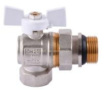 Кран кульовий кутовий з американкою Q PROFESSIONAL QP004 PN40 1″ антипротікання, Білий метелик в інтернет-магазині Yago