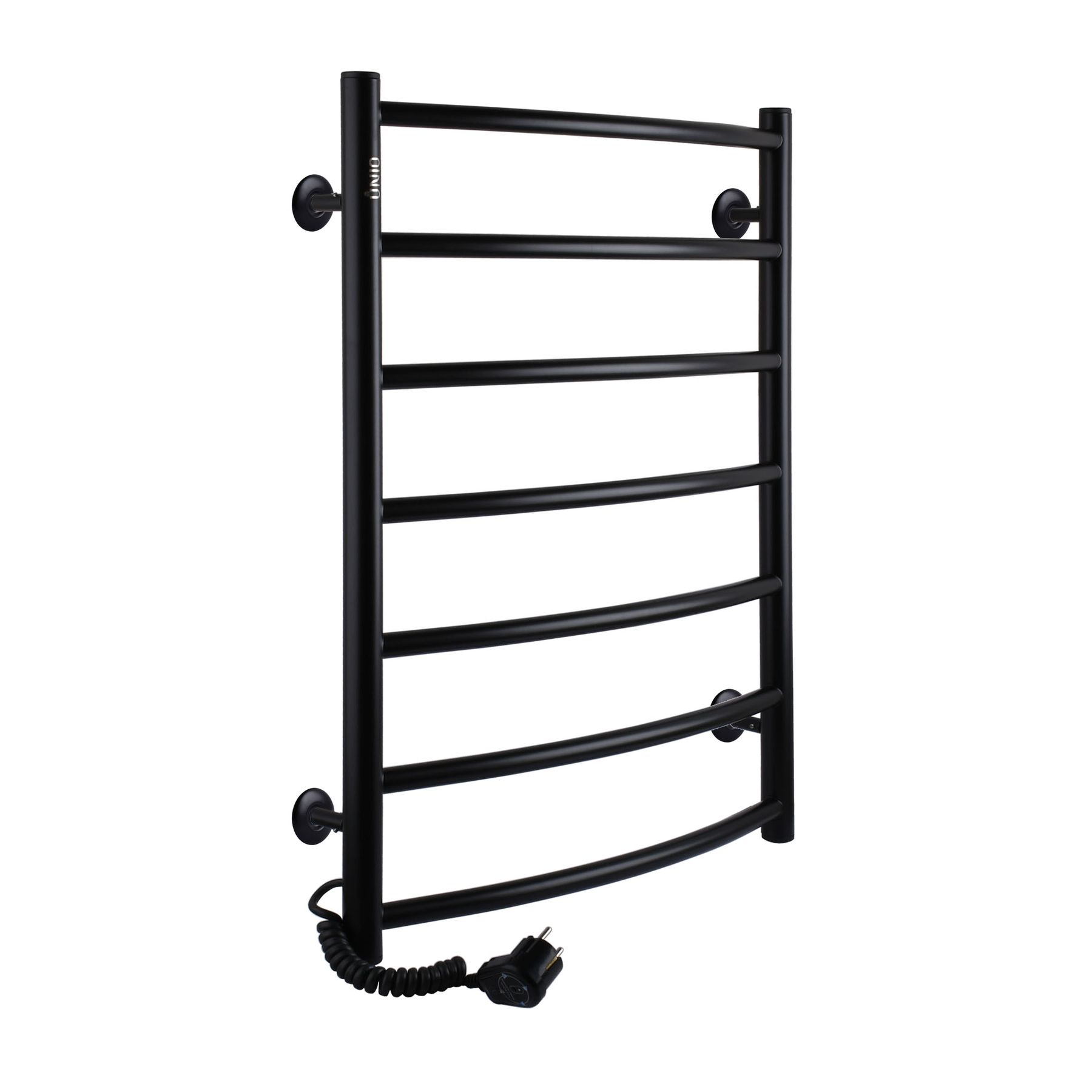 Рушникосушарка UNIO LD EL 700-500-7 BLK Драбинка Дуга електро чорна в інтернет-магазині Yago