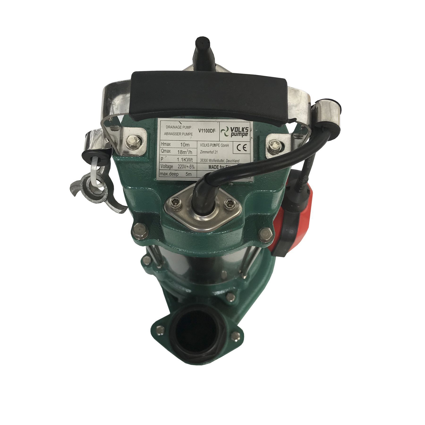 Насос фекальний з ріжучим механізмом VOLKS V1100 DF 1,1 кВт в інтернет-магазині Yago