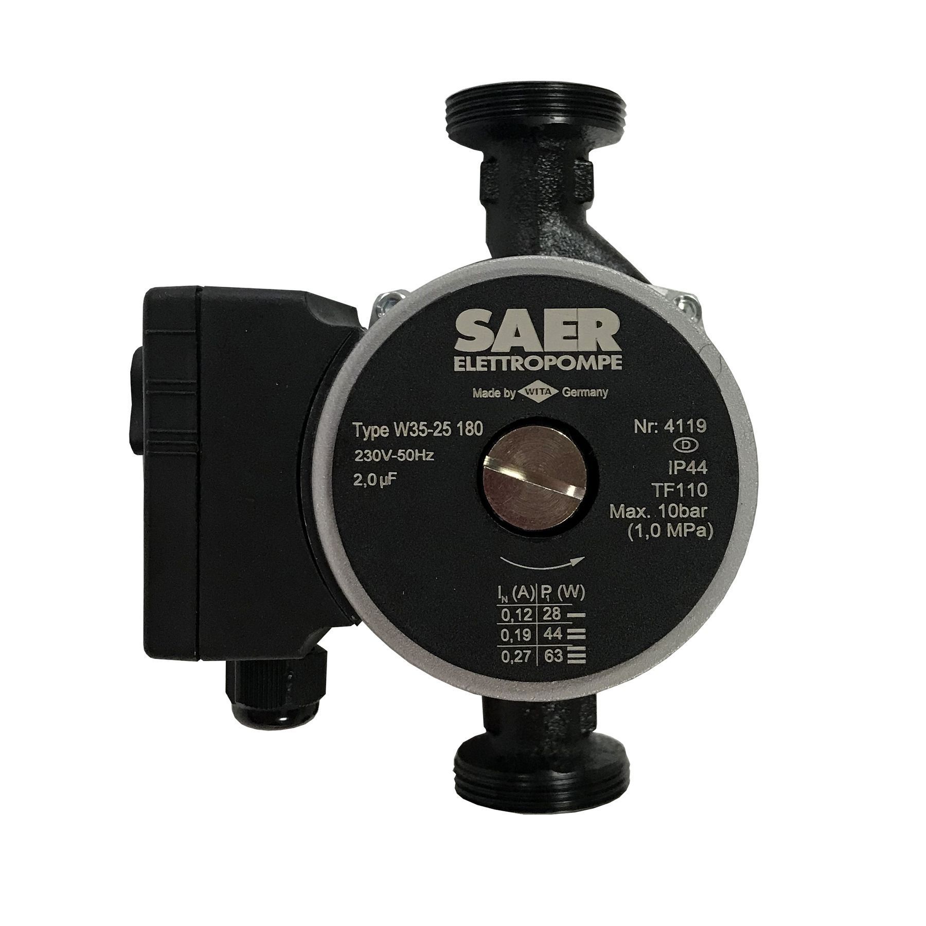 Насос циркуляційнний SAER W35-25 180мм + гайки в інтернет-магазині Yago