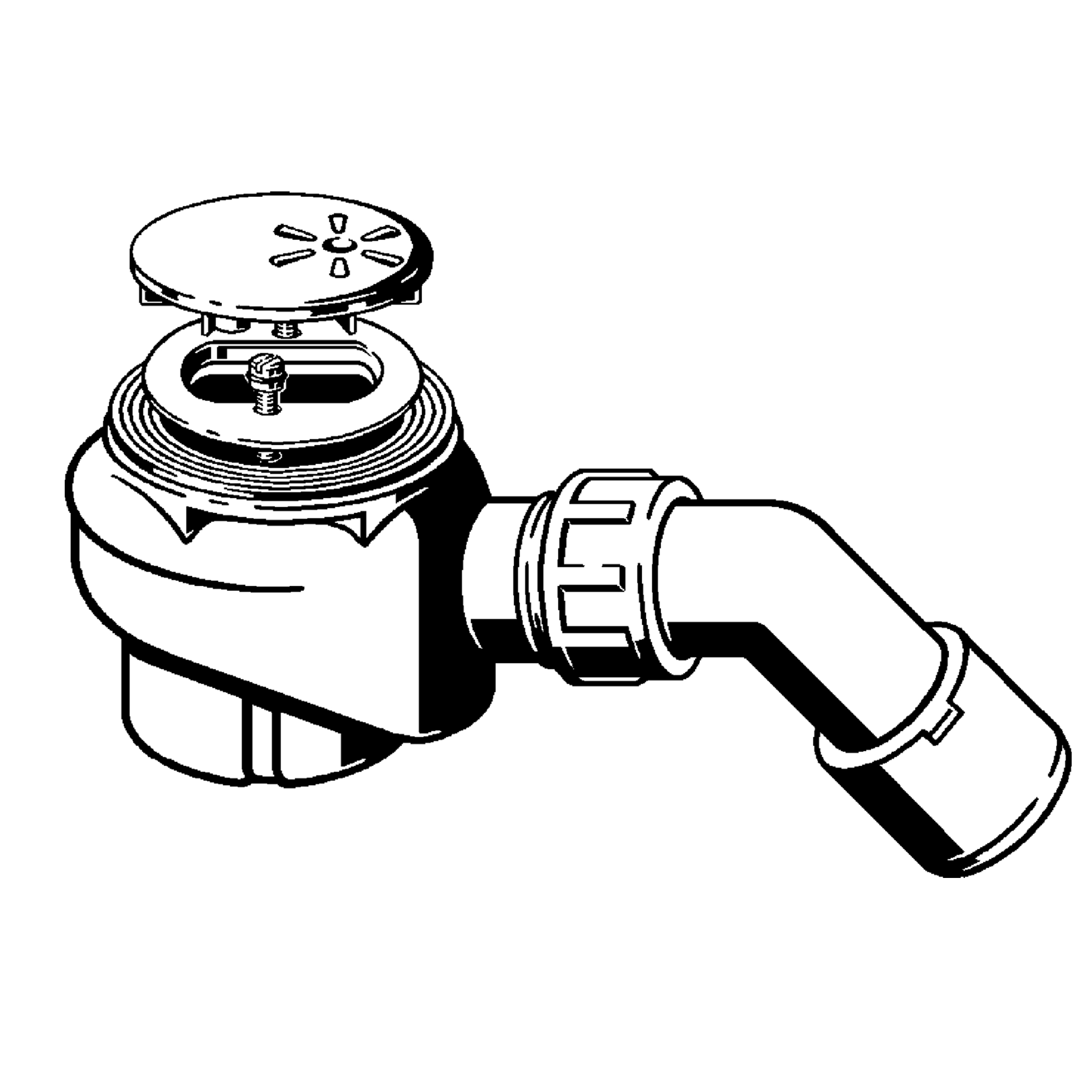 Сифон для душ кабiни Domoplex VIEGA Ø70 з метал. решіткою 364755