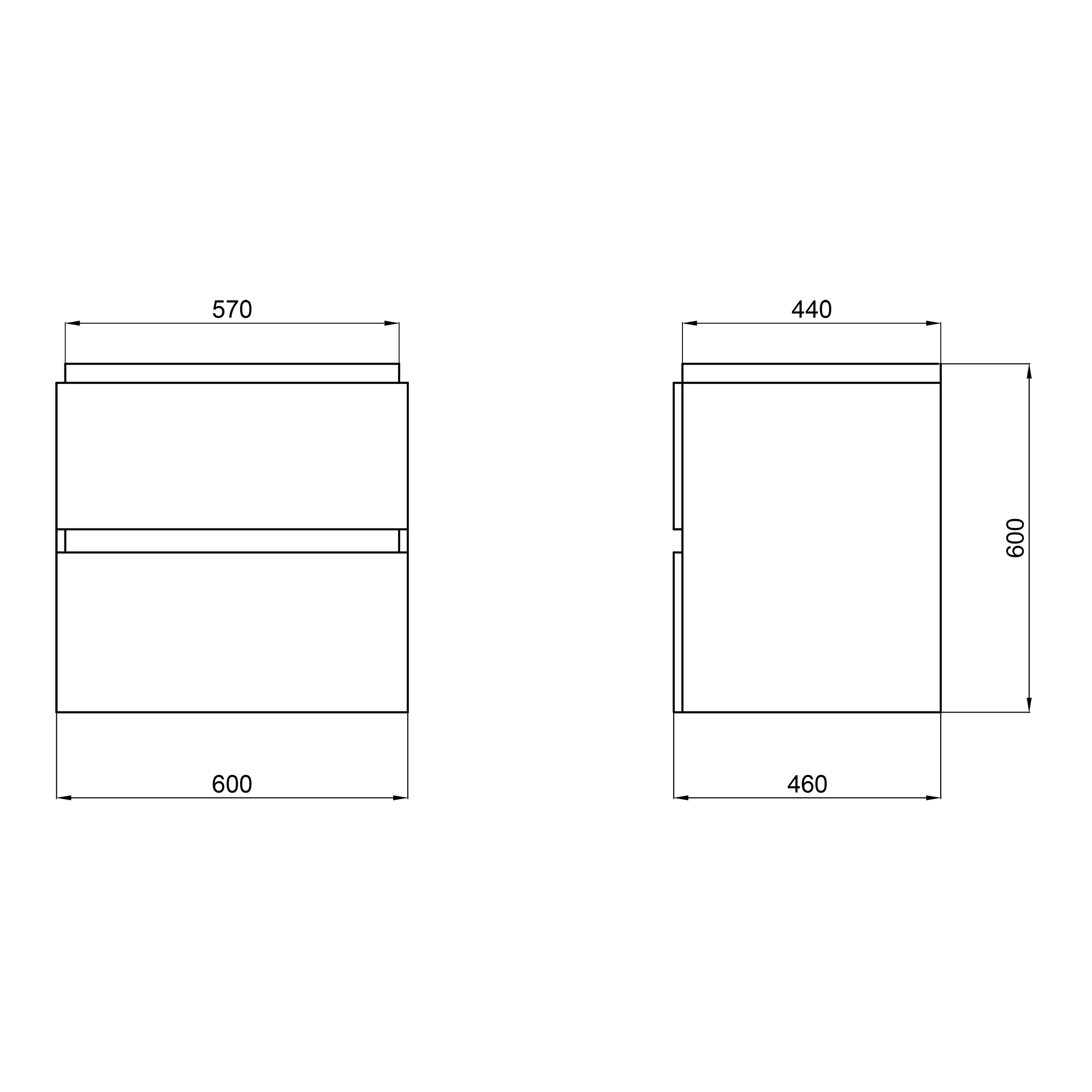Тумба підвісна Qtap Albatross 605х725х460 White QT0174TP600DW