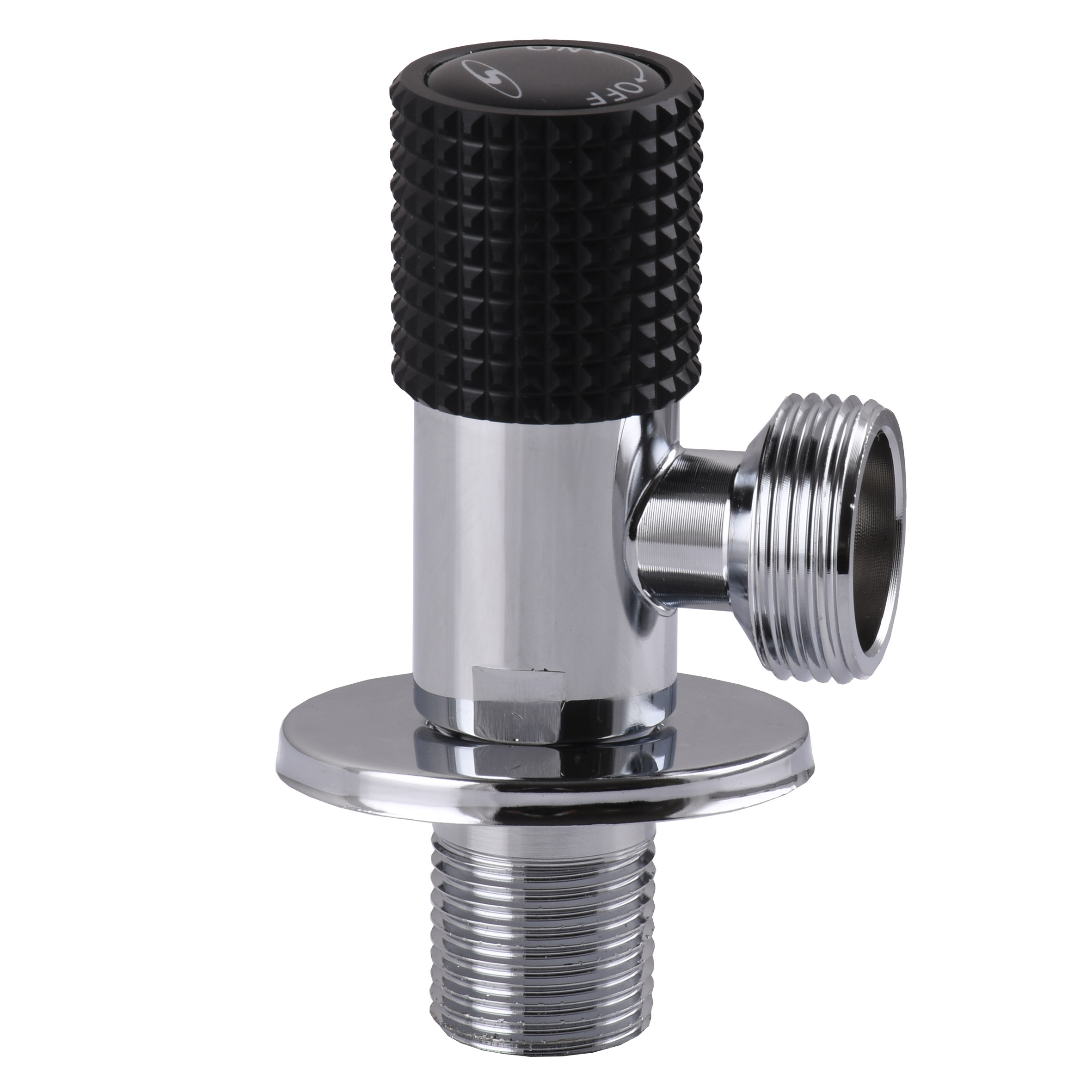 Кран кутовий кераміка SOLOMON EXCLUSIVE 1/2″X3/4″ 989 BLACK ( 1шт.) в інтернет-магазині Yago