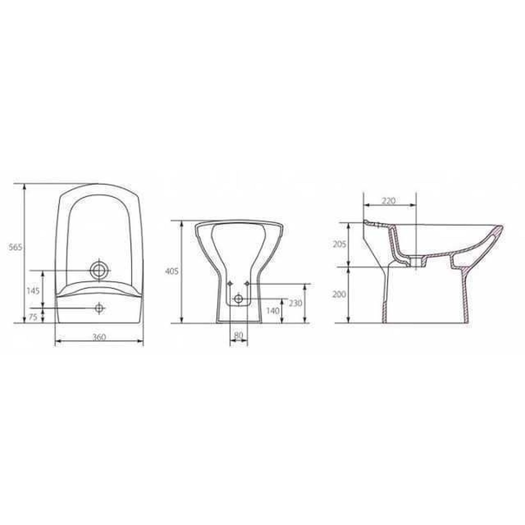 Біде Cersanit CARINA підлогове