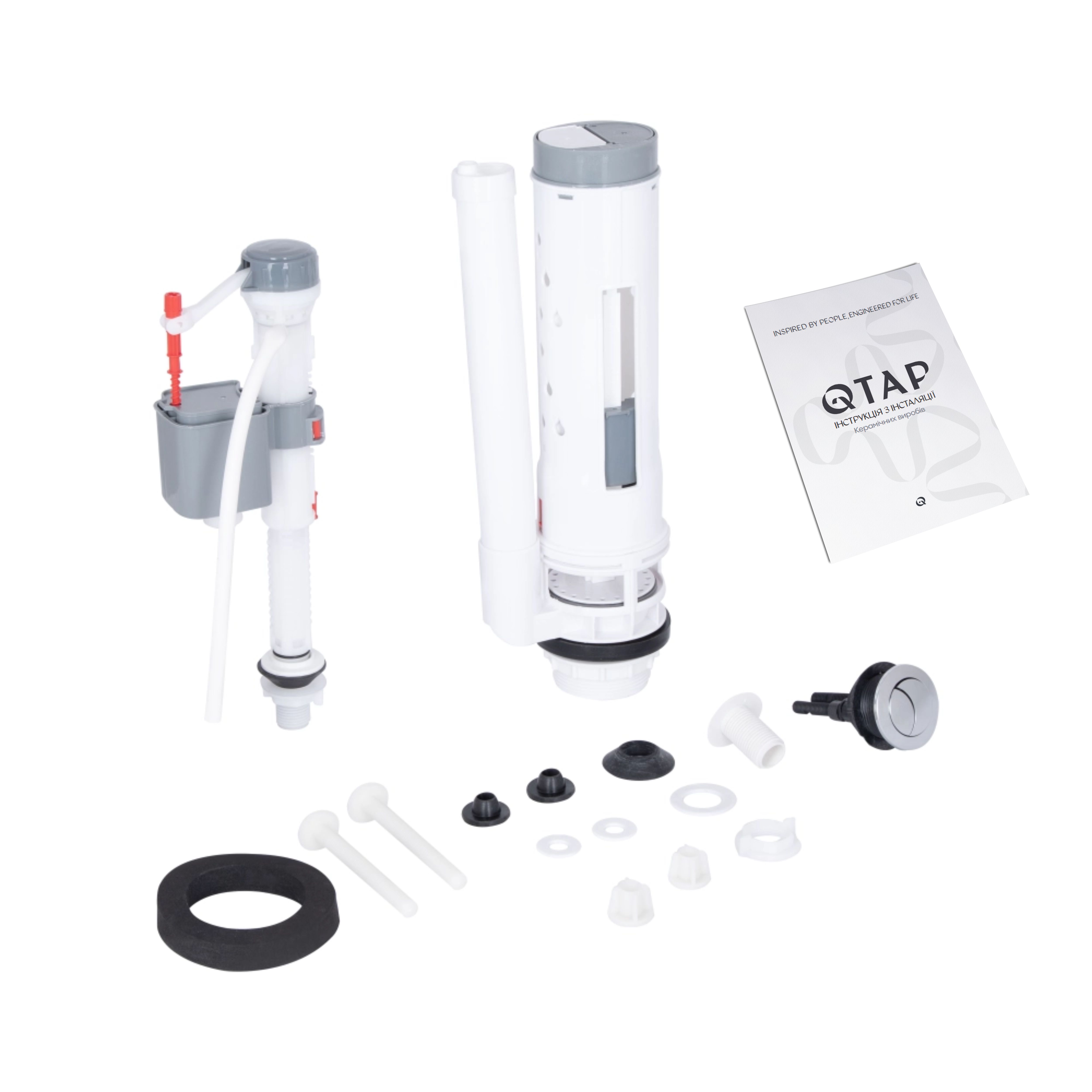 Унітаз підлоговий Qtap Dove Rimless безобідковий з сидінням Soft-close WHITE QT06228380BW