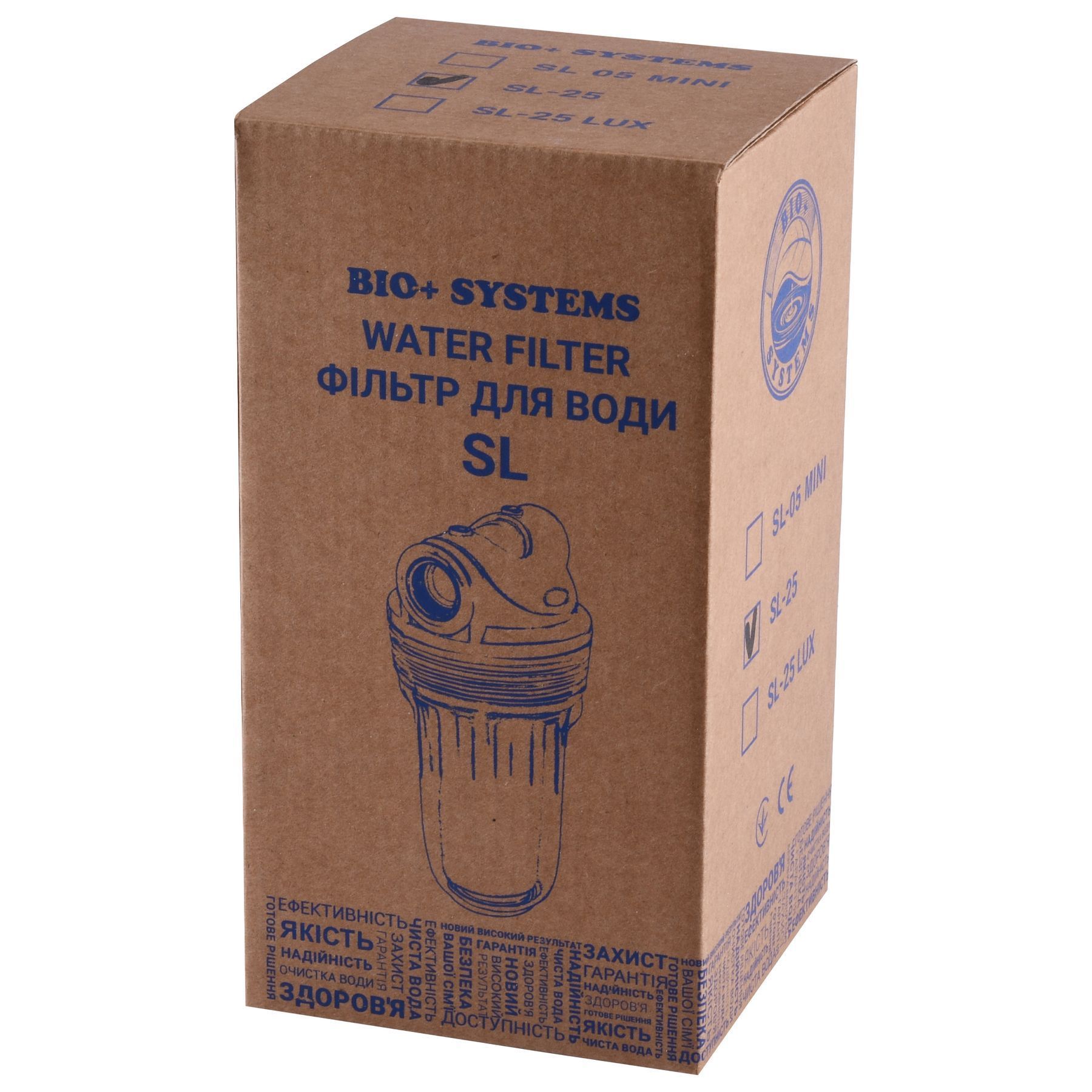 Фільтр-колба  для котлів (поліфосф. сіль) Bіо+ systems SL25, 1/2″ в інтернет-магазині Yago