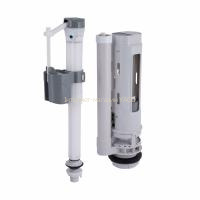 Qtap HY1(Presto)  комплект арматури для бачка унітазу з подвійною круглою кнопкою змиву 4,8 см та клапаном нижньої подачі води, 3/6L CHR