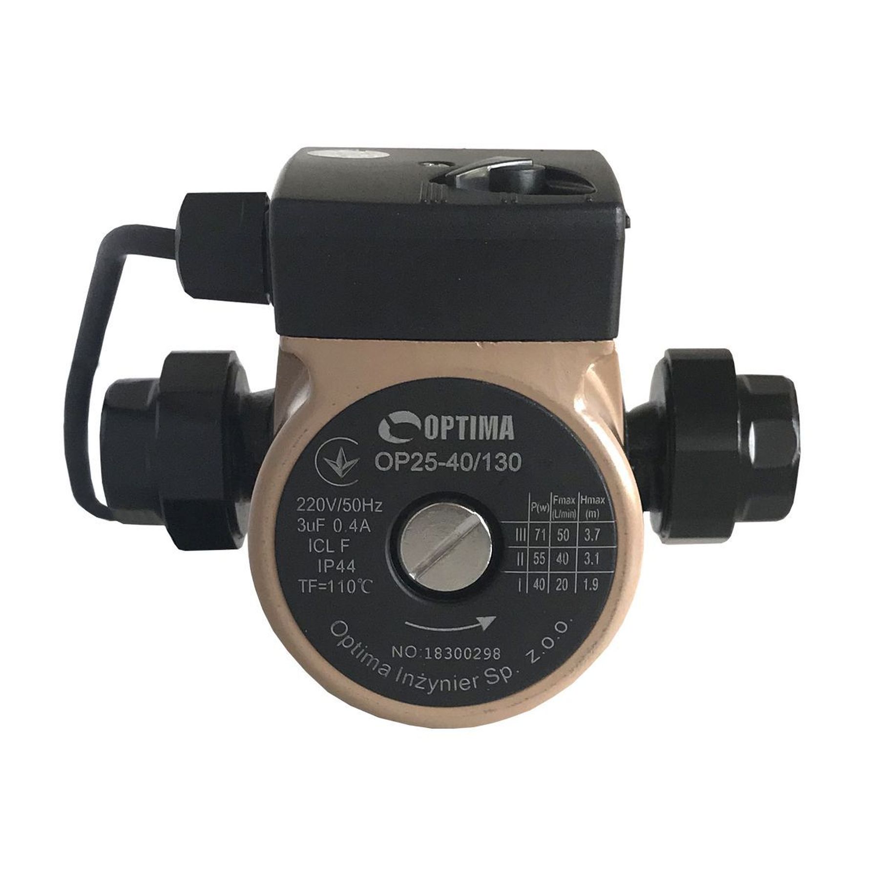 Насос циркуляційний Optima OP25-40 130мм + гайки, + кабель з вилкою в інтернет-магазині Yago