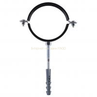 Хомут трубний SOLOMON  (комплект)  4″, 108-118мм  з гвинтом 10х120 та дюбелем в інтернет-магазині Yago