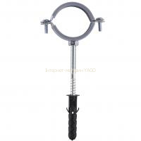 Хомут в зборi CR  1 1/2″ (47-53мм) з гвинтом-шурупом 8*100 та дюбелем в уп., сірий в інтернет-магазині Yago