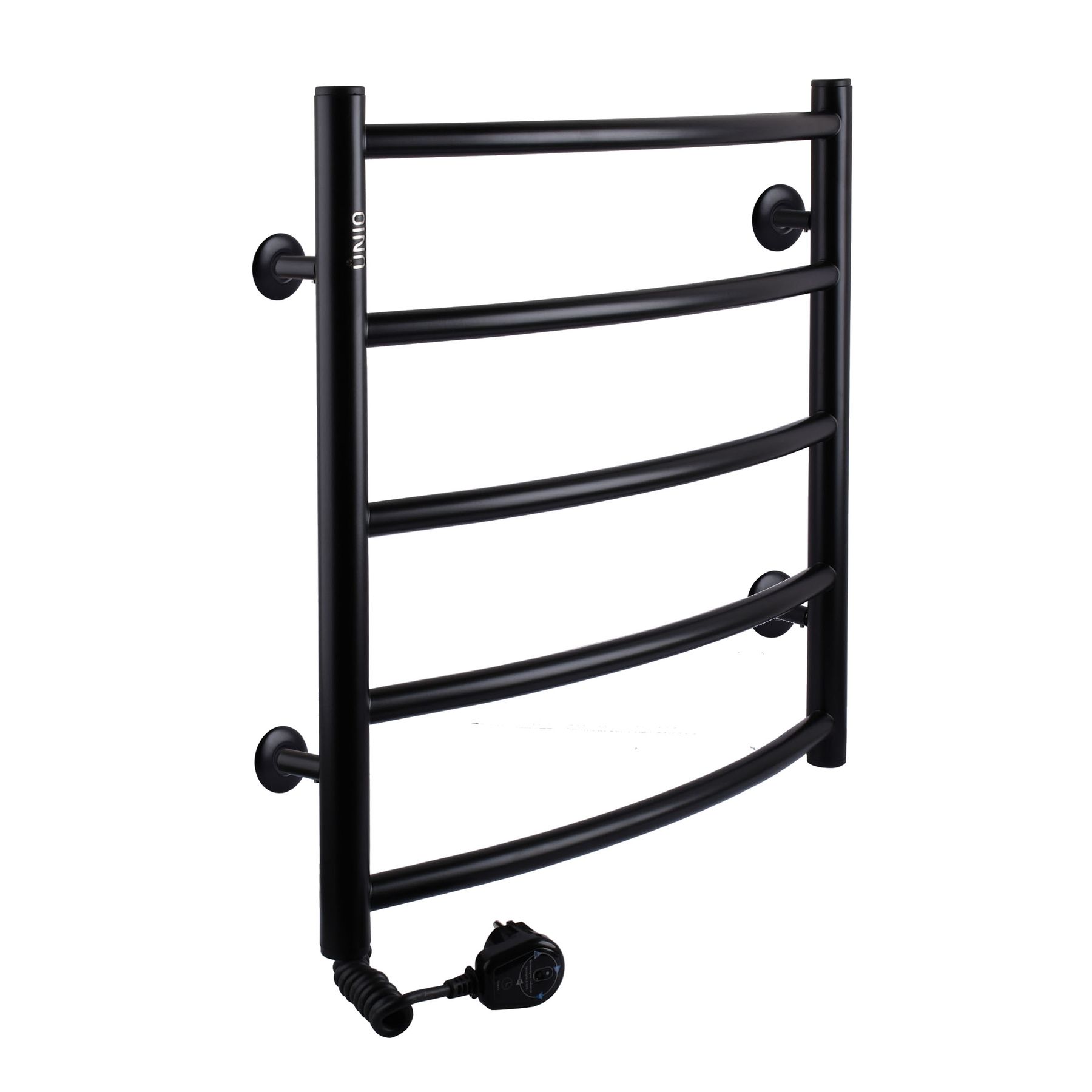 Рушникосушарка UNIO LD EL 500-500-5 BLK Драбинка Дуга електро чорна в інтернет-магазині Yago