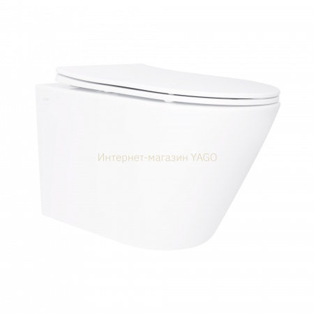 Унітаз підвісний Qtap Swan безободковий Ultra Quiet з сидінням Soft-close QT16335179W