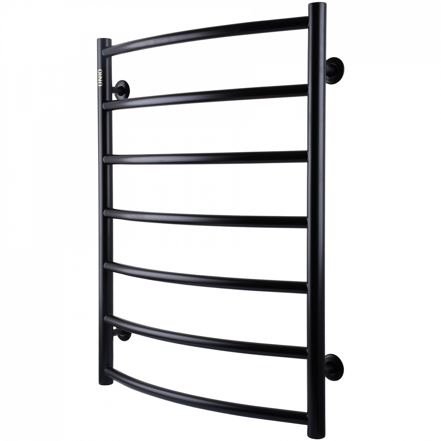 Рушникосушарка UNIO LD W 700-500-7 BLK Драбинка Дуга вода чорна в інтернет-магазині Yago