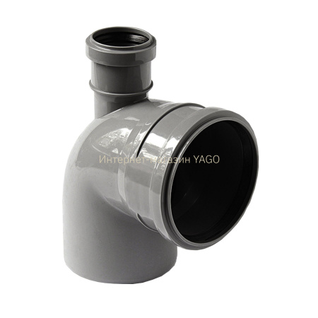 Коліно VSplast 110x90° з вiдводом 50мм (вертикальне) в інтернет-магазині Yago