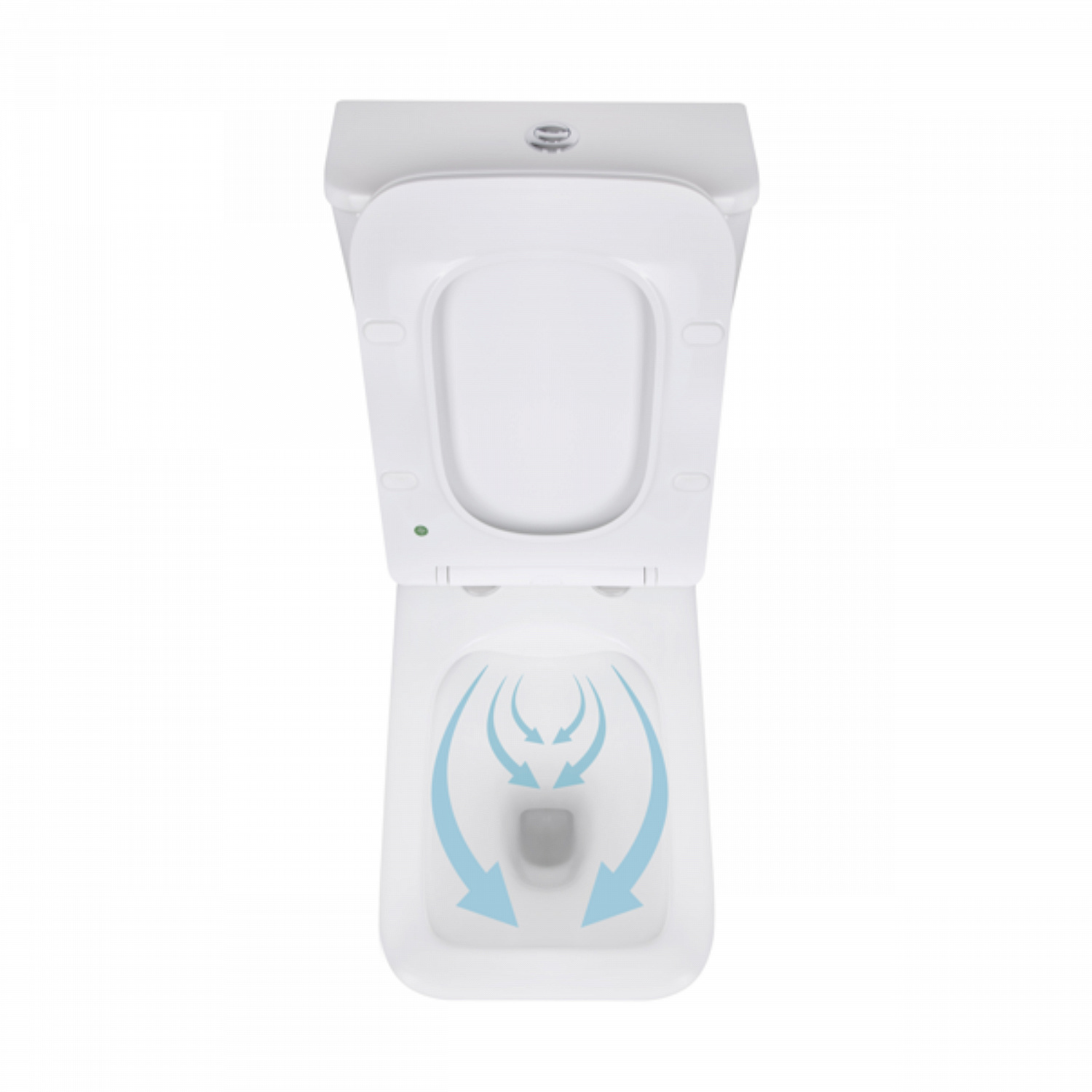 Унітаз-компакт Qtap Kalao безобідковий з сідінням Soft-close QT08221213AW