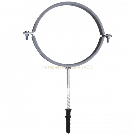 Хомут в зборi CR 6″ (158-168мм) з гвинтом-шурупом 8*120 та дюбелем в уп., сірий в інтернет-магазині Yago